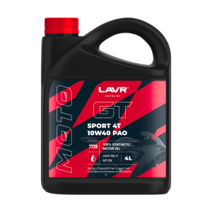 Масло моторное LAVR MOTO GT SPORT 4T 10W-40  (4л)