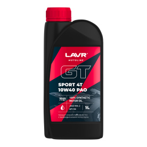 Масло моторное LAVR MOTO GT SPORT 4T 10W-40  (1л)