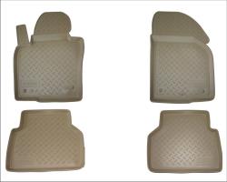 Коврики в салон VW Touareg 2010 4шт. (полиуретан, бежевый)
