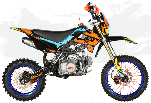 Питбайк KAYO EVOLUTION YX125EM 17/14 KRZ (механ. сцепл., эл. стартер 2020 г.) с обрешеткой Питбайк KAYO EVOLUTION YX125EM 17/14 KRZ (механ. сцепл., эл. стартер 2020 г.) с обрешеткой